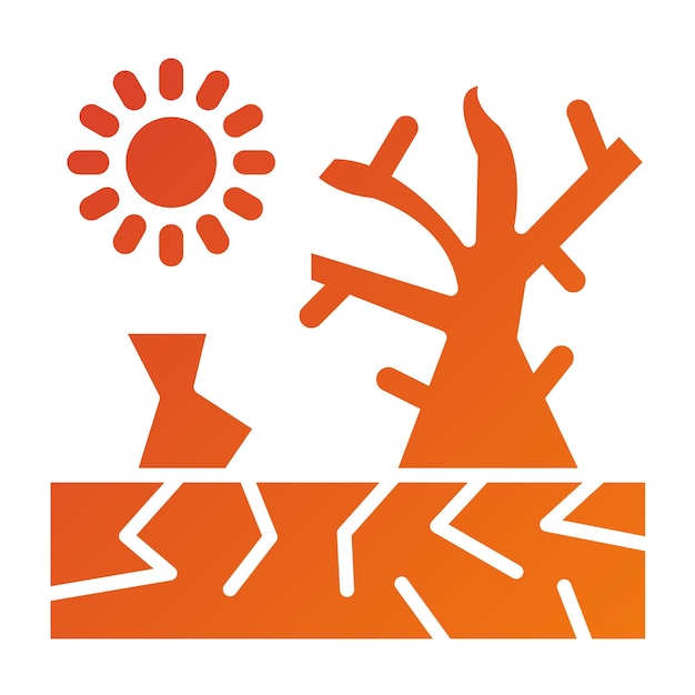 Estilo del icono de la desertificación