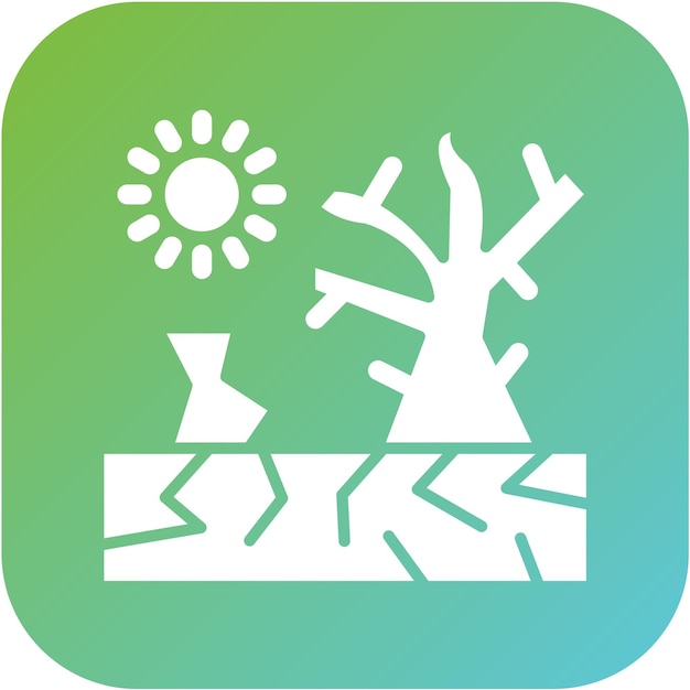 Estilo del icono de la desertificación