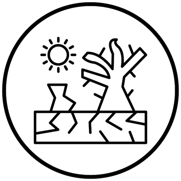 Estilo del icono de la desertificación