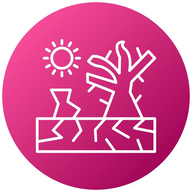 Estilo del icono de la desertificación