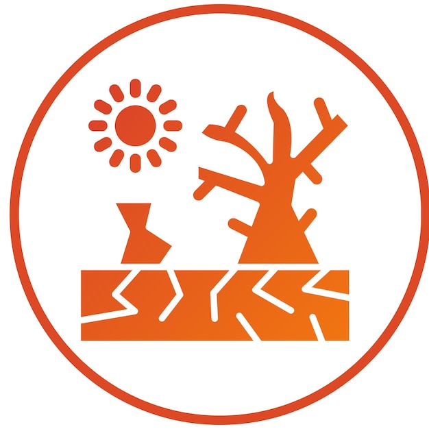 Estilo del icono de la desertificación