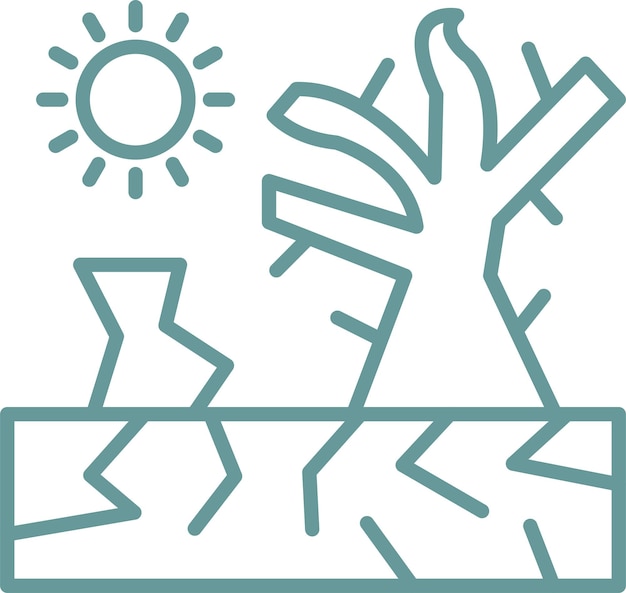 Estilo del icono de la desertificación