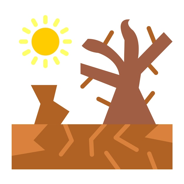 Estilo del icono de la desertificación