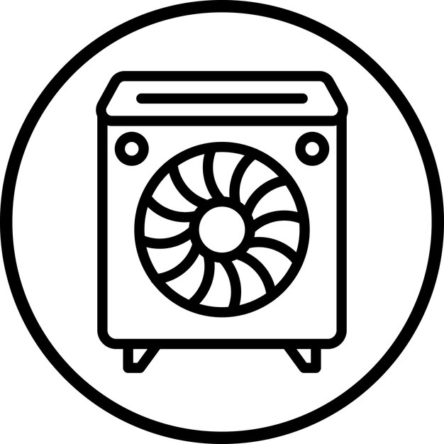 Estilo del icono del deshumidificador de diseño vectorial