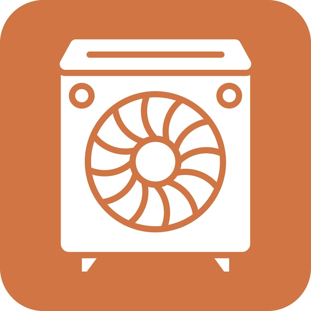 Estilo del icono del deshumidificador de diseño vectorial