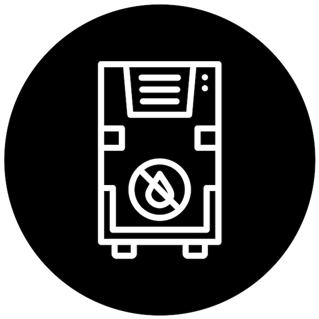Estilo del icono del deshumidificador de diseño vectorial