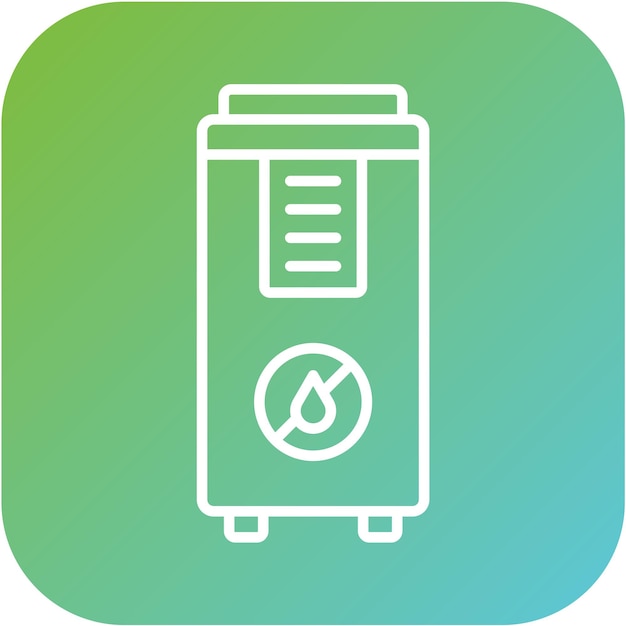 Estilo del icono del deshumidificador de diseño vectorial