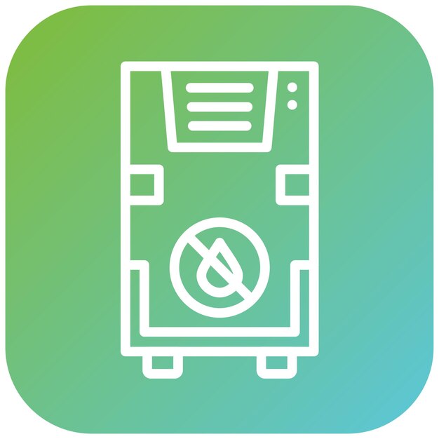 Estilo del icono del deshumidificador de diseño vectorial