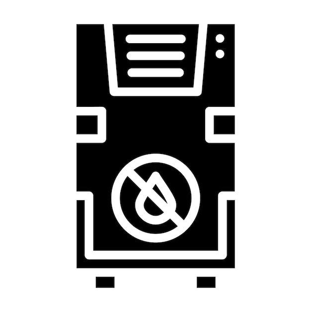 Estilo del icono del deshumidificador de diseño vectorial
