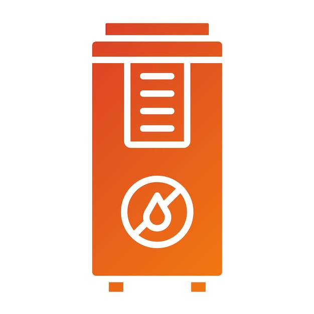 Estilo del icono del deshumidificador de diseño vectorial