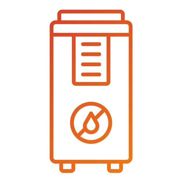 Estilo del icono del deshumidificador de diseño vectorial