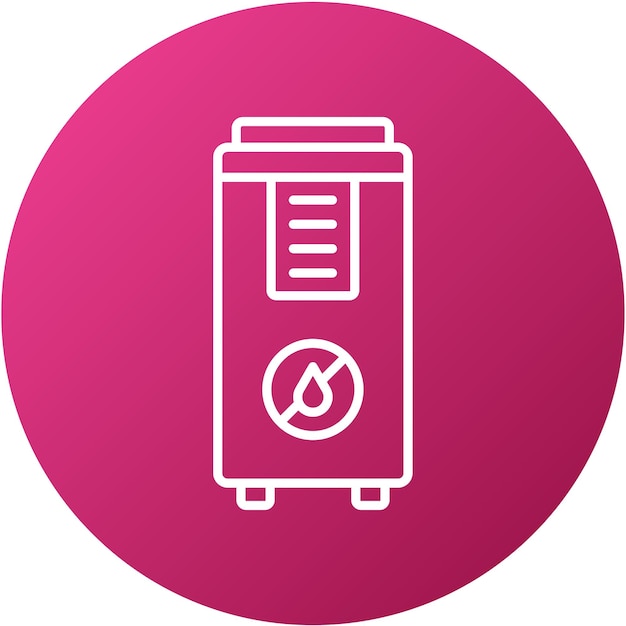 Estilo del icono del deshumidificador de diseño vectorial