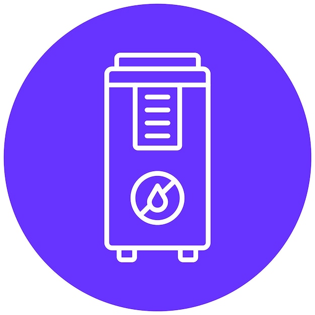 Estilo del icono del deshumidificador de diseño vectorial