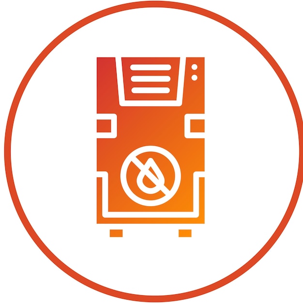 Estilo del icono del deshumidificador de diseño vectorial