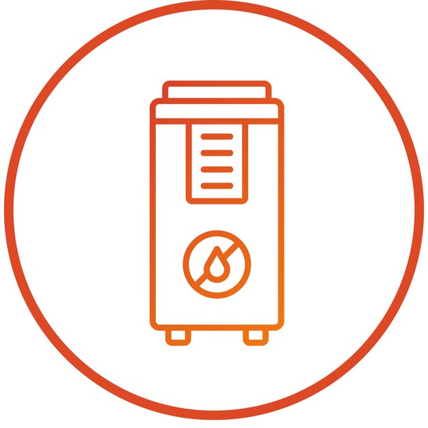 Estilo del icono del deshumidificador de diseño vectorial