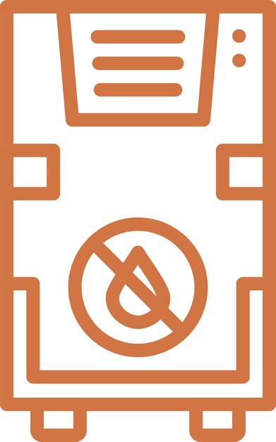Estilo del icono del deshumidificador de diseño vectorial