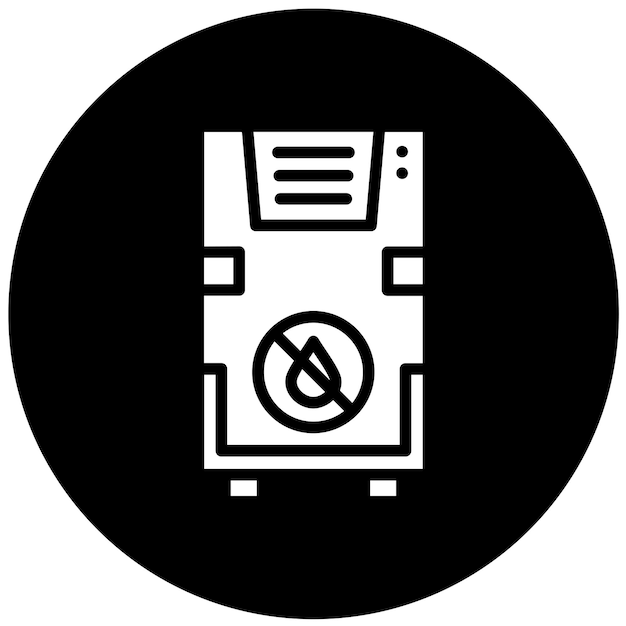 Estilo del icono del deshumidificador de diseño vectorial