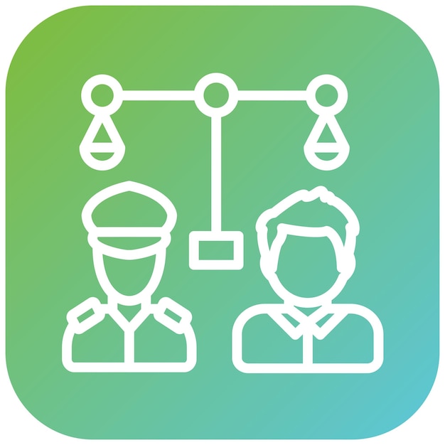 Estilo del icono de desigualdad de diseño vectorial