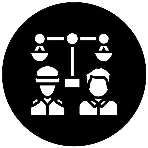 Estilo del icono de desigualdad de diseño vectorial
