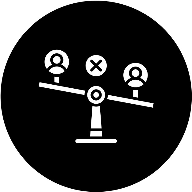 Estilo del icono de desigualdad de diseño vectorial