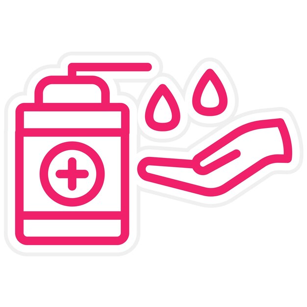 Estilo de icono de desinfectante de diseño vectorial