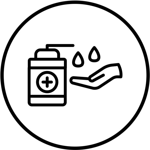 Estilo de icono de desinfectante de diseño vectorial