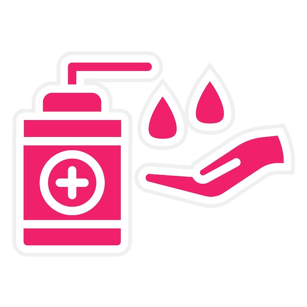 Estilo de icono de desinfectante de diseño vectorial
