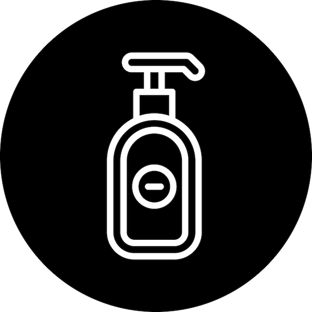 Estilo del icono del desinfectante de manos de diseño vectorial