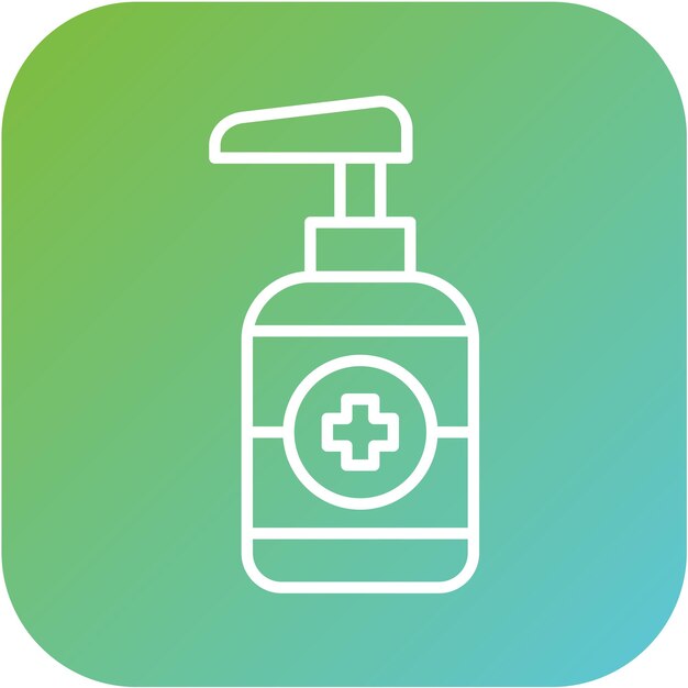 Estilo del icono del desinfectante de manos de diseño vectorial
