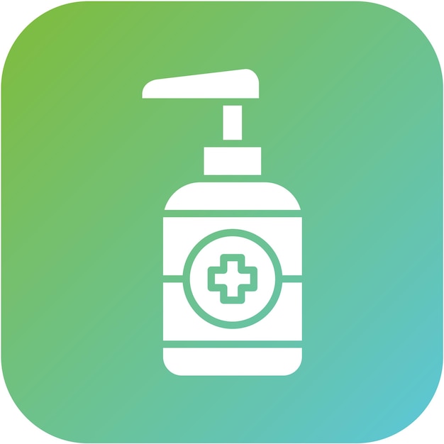 Estilo del icono del desinfectante de manos de diseño vectorial
