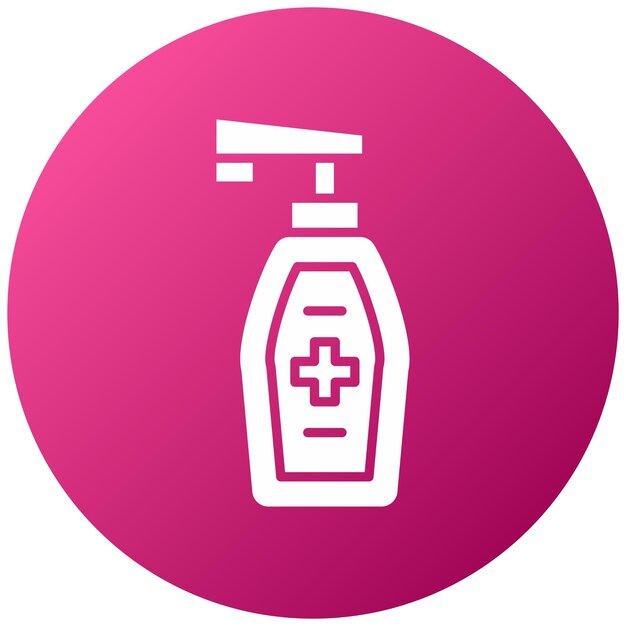 Estilo del icono del desinfectante de manos de diseño vectorial