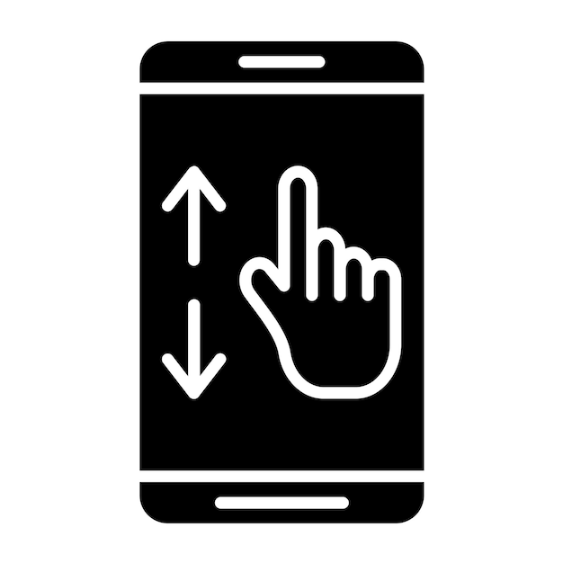 Estilo de icono de desplazamiento de diseño vectorial