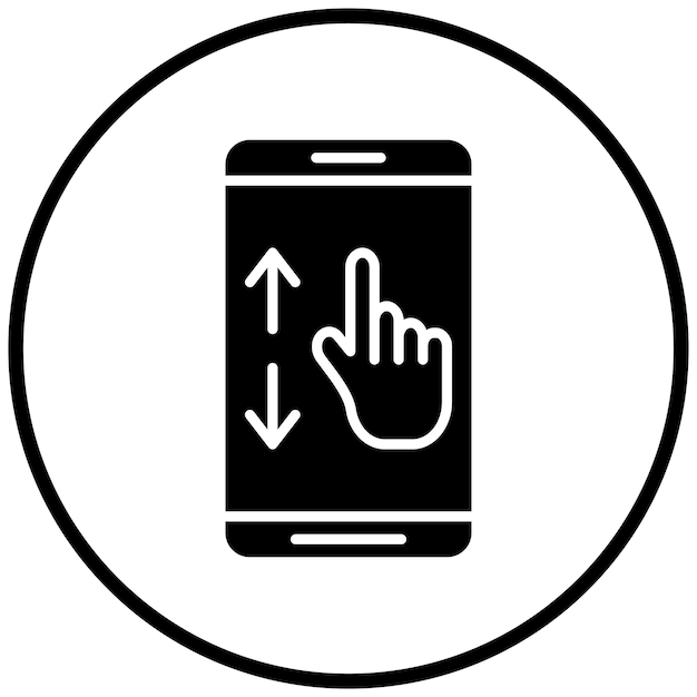 Estilo de icono de desplazamiento de diseño vectorial