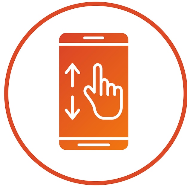 Estilo de icono de desplazamiento de diseño vectorial