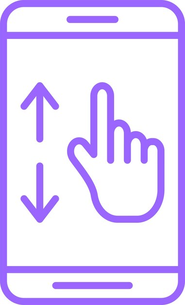 Estilo de icono de desplazamiento de diseño vectorial