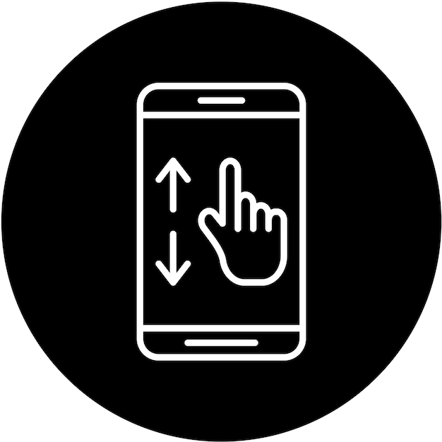 Estilo de icono de desplazamiento de diseño vectorial
