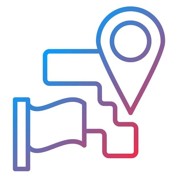 Estilo del icono de destino del diseño vectorial