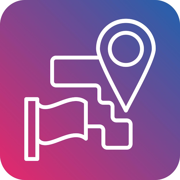 Estilo del icono de destino del diseño vectorial