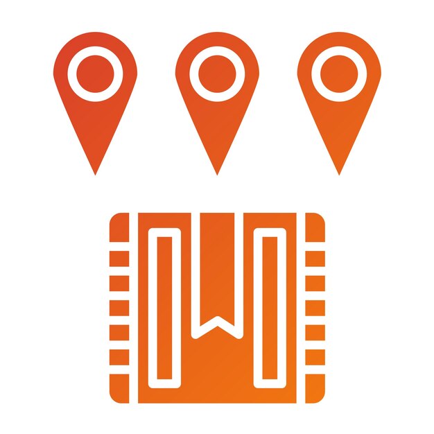 Estilo del icono de destino del diseño vectorial