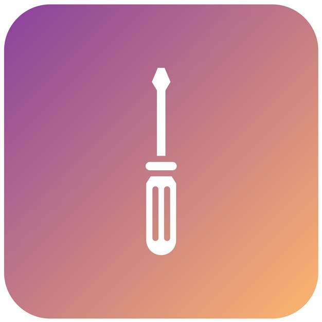 Estilo del icono del destornillador de diseño vectorial