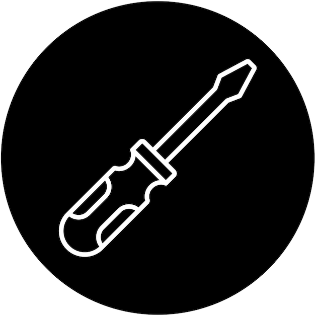Estilo del icono del destornillador de diseño vectorial
