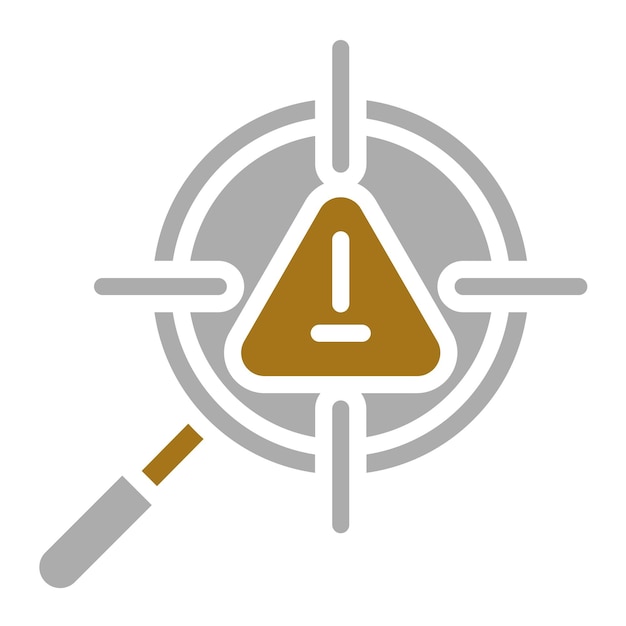 Estilo del icono de detección de amenazas de diseño vectorial