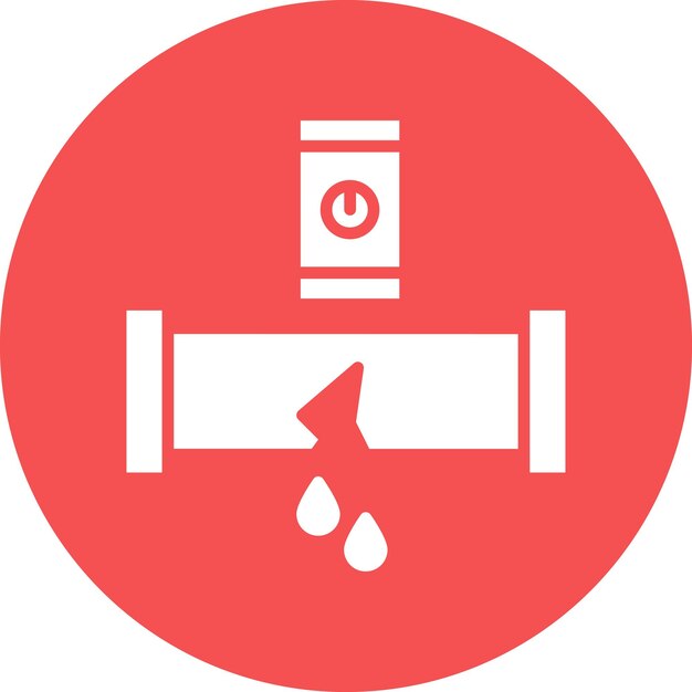 Estilo del icono del detector de fugas de diseño vectorial