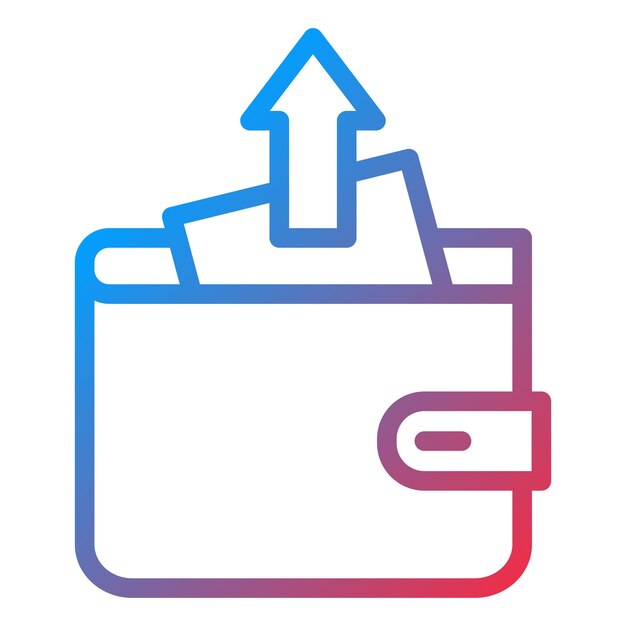 Estilo del icono de la deuda de diseño vectorial