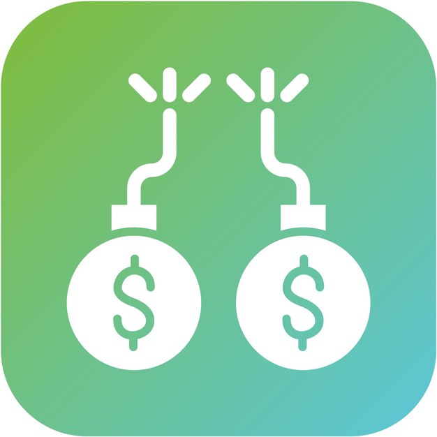 Estilo del icono de la deuda de diseño vectorial