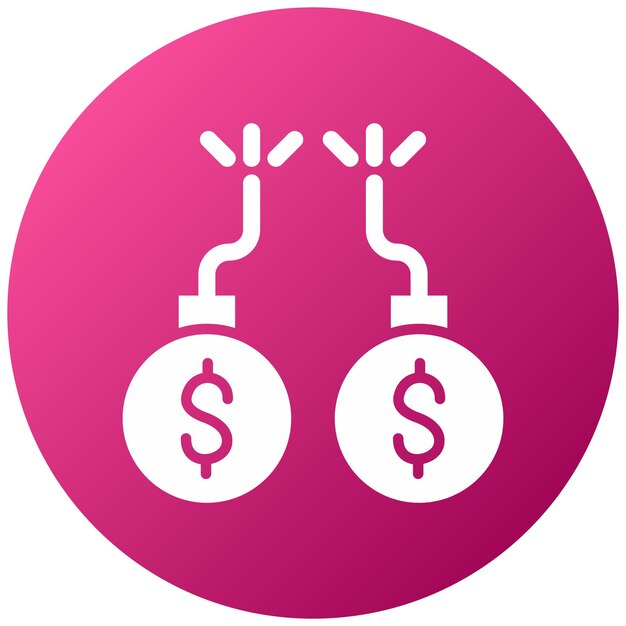 Estilo del icono de la deuda de diseño vectorial