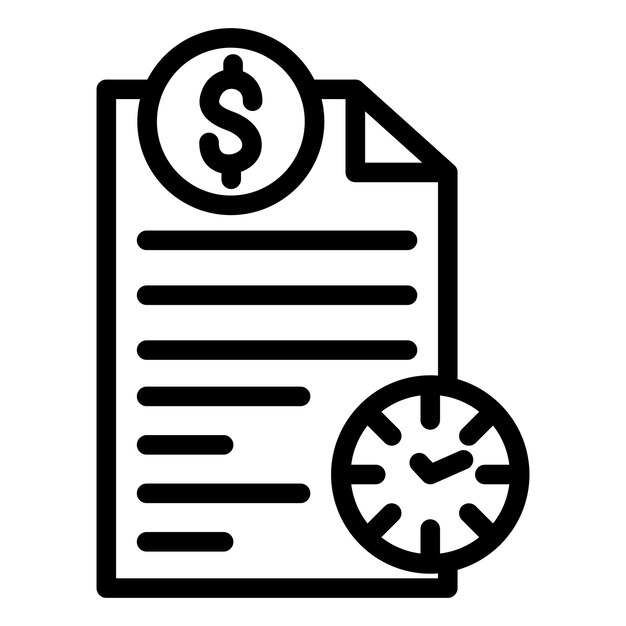 Estilo del icono de la deuda a largo plazo