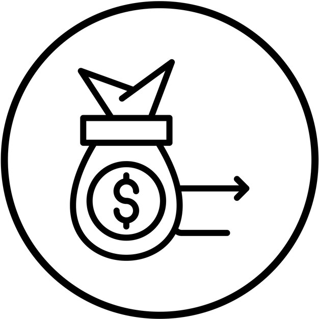 Estilo del icono de devolución de dinero de diseño vectorial