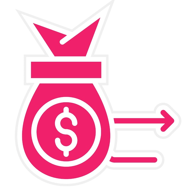 Estilo del icono de devolución de dinero de diseño vectorial