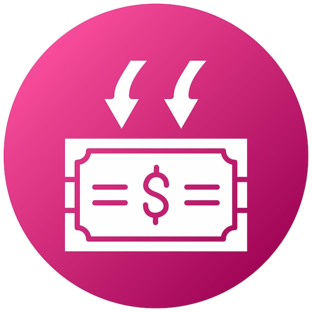 Estilo del icono de devolución de dinero de diseño vectorial